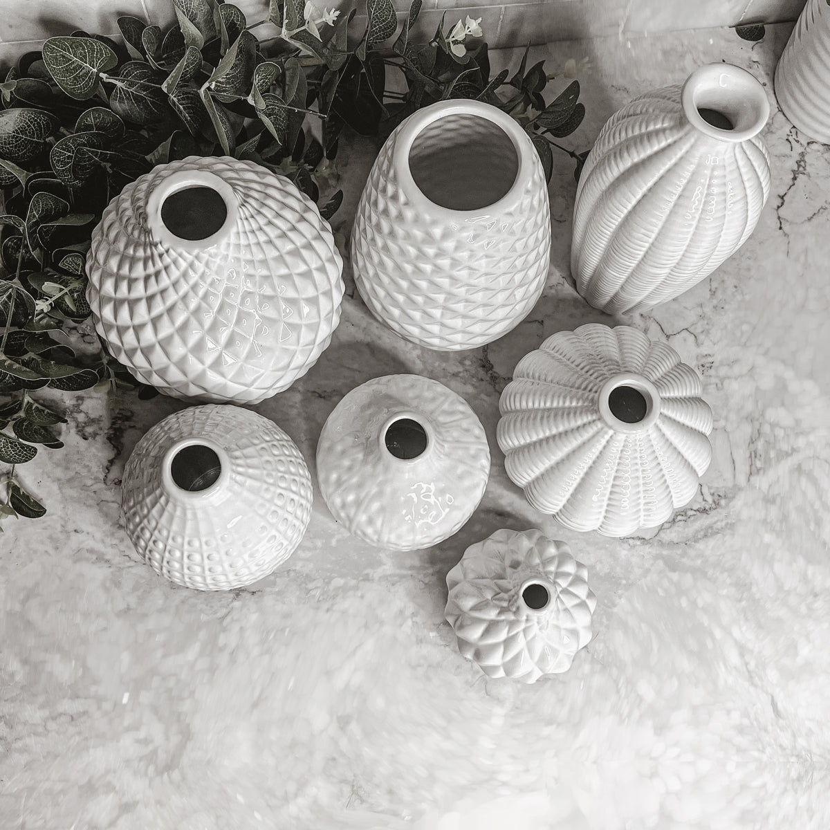 Whitney Vases - Handcrafted White Ceramic Vases
