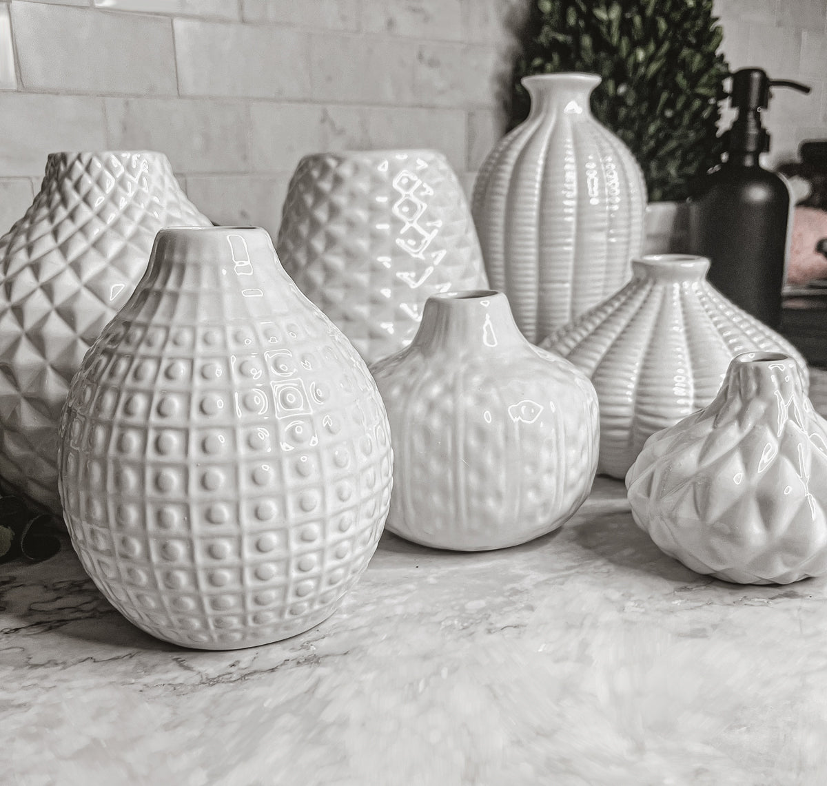 Whitney Vases - Handcrafted White Ceramic Vases