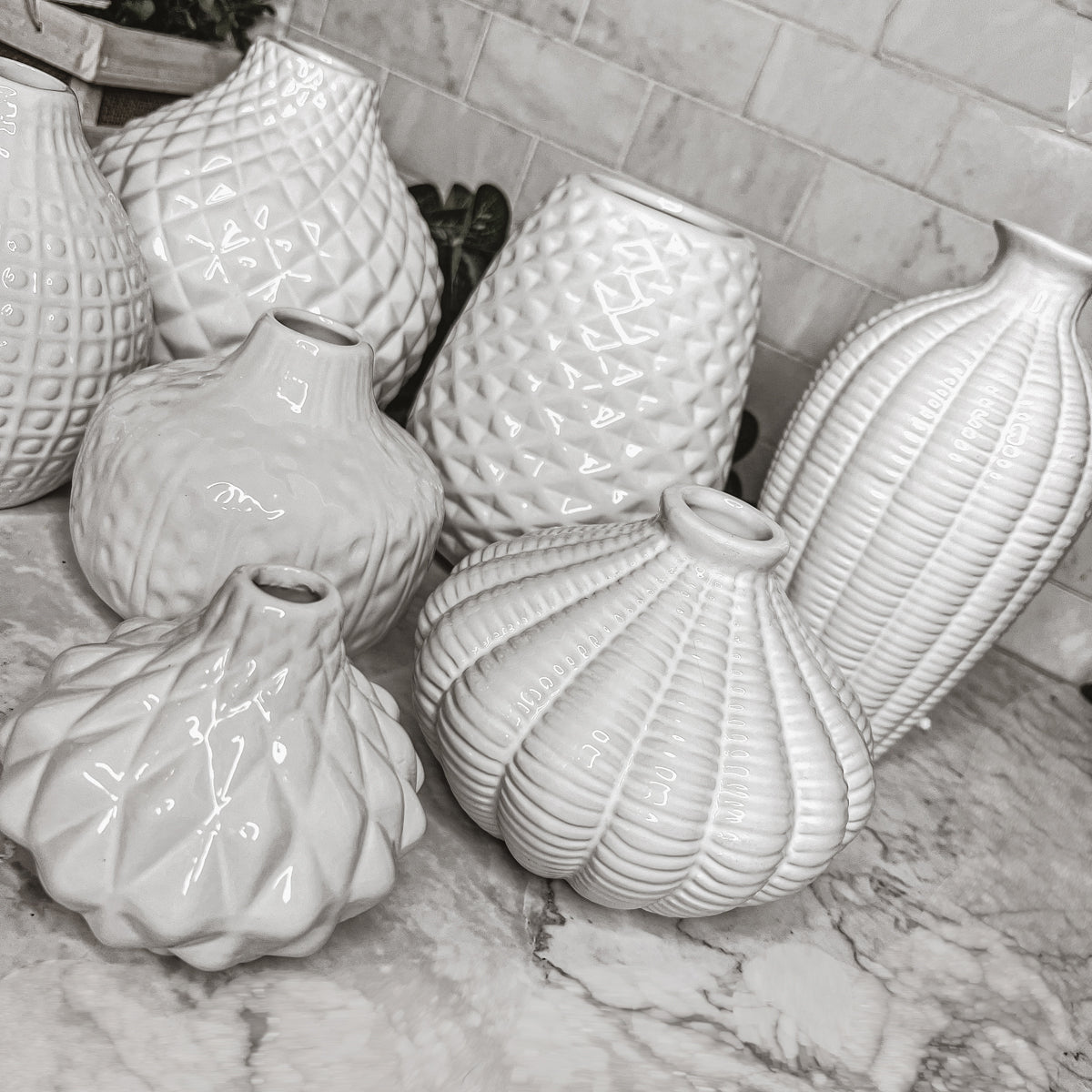 Whitney Vases - Handcrafted White Ceramic Vases