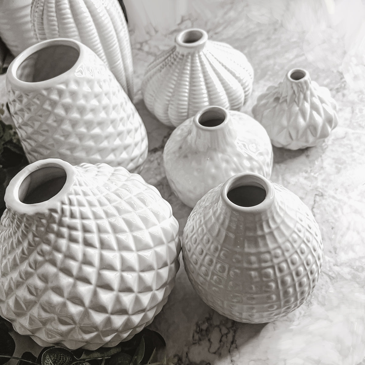 Whitney Vases - Handcrafted White Ceramic Vases