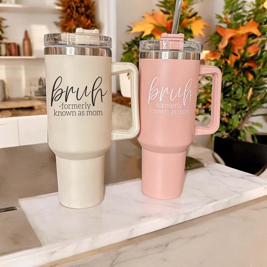 “Bruh Formerly Known as Mom” 40oz Tumbler – Insulated, BPA-Free Travel Mug with Lid
