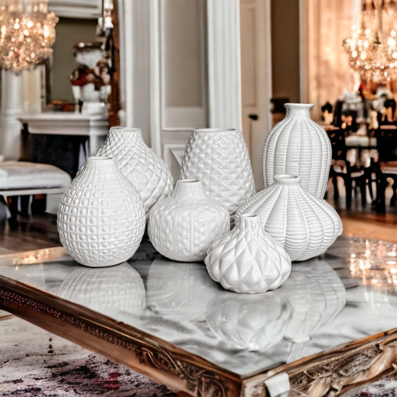 Whitney Vases - Handcrafted White Ceramic Vases