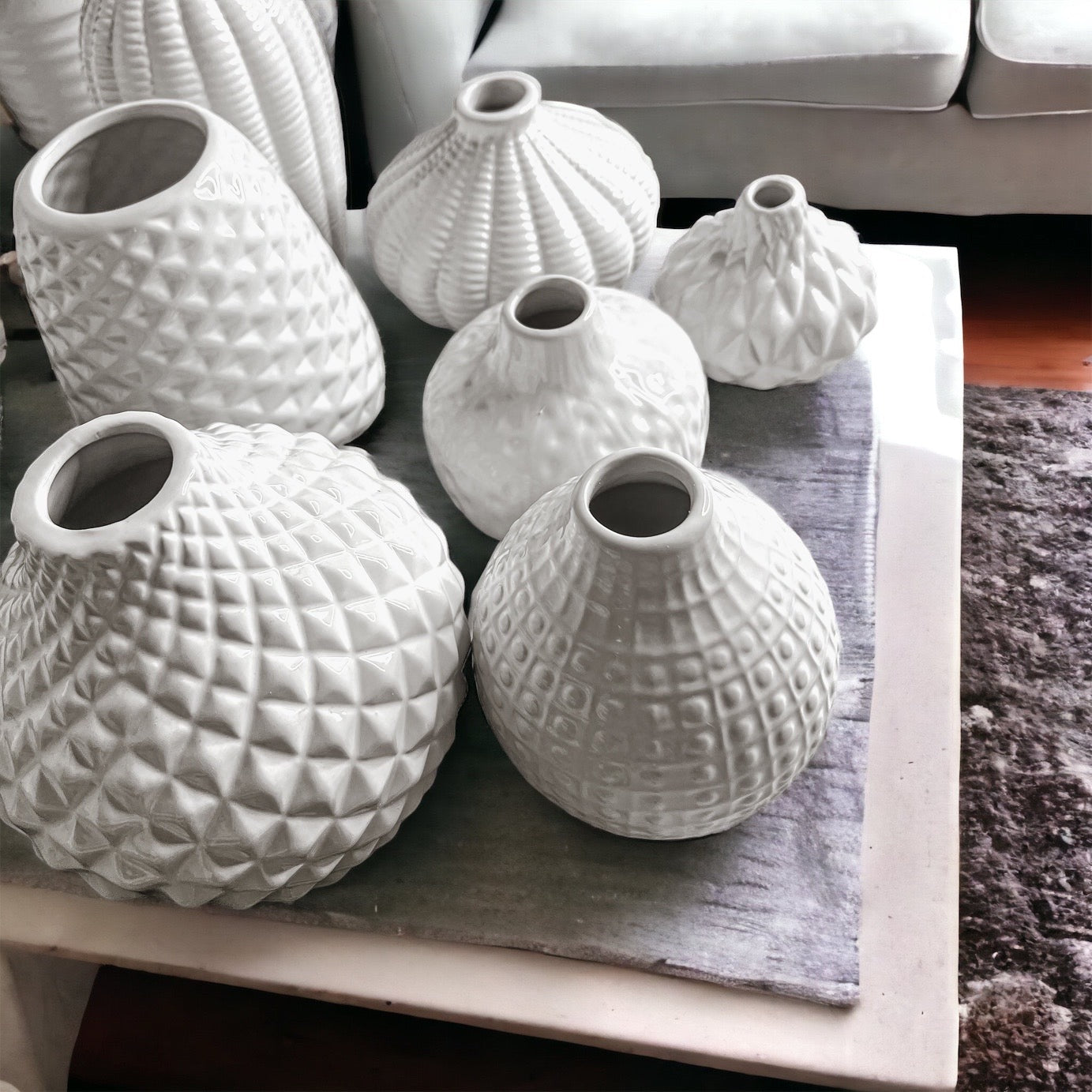 Whitney Vases - Handcrafted White Ceramic Vases