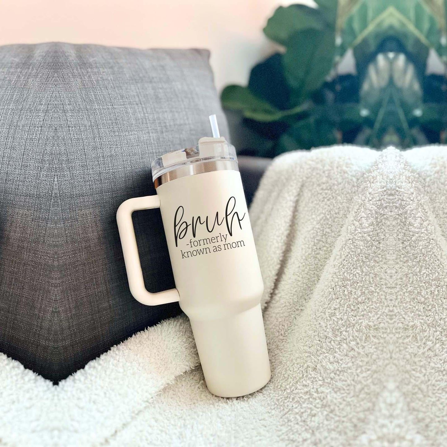 “Bruh Formerly Known as Mom” 40oz Tumbler – Insulated, BPA-Free Travel Mug with Lid