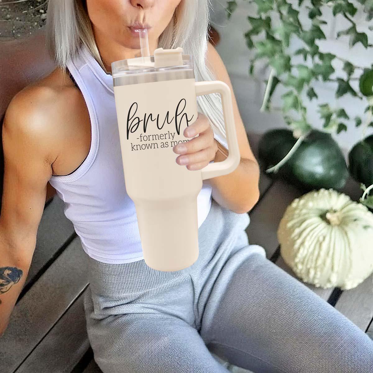 “Bruh Formerly Known as Mom” 40oz Tumbler – Insulated, BPA-Free Travel Mug with Lid
