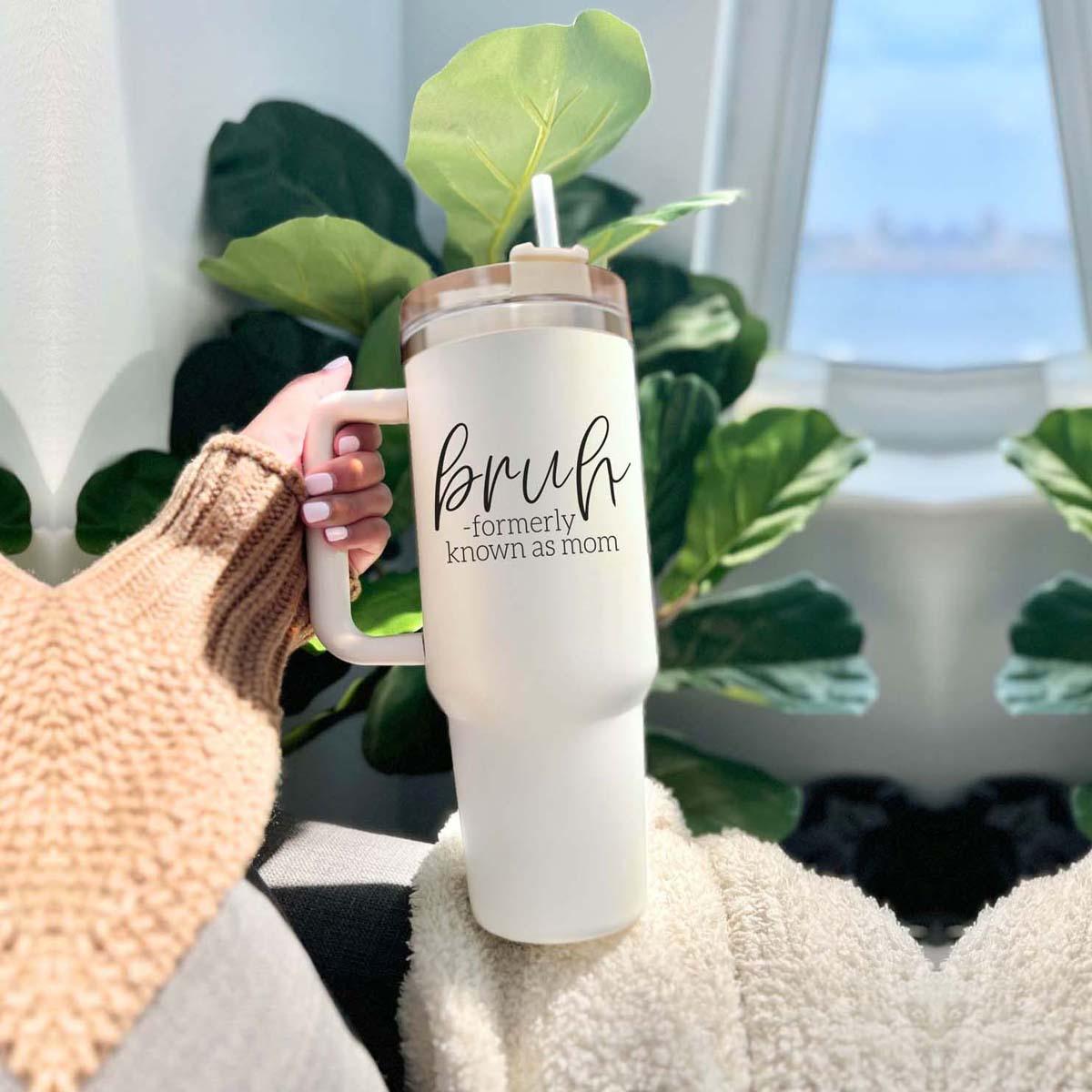 “Bruh Formerly Known as Mom” 40oz Tumbler – Insulated, BPA-Free Travel Mug with Lid