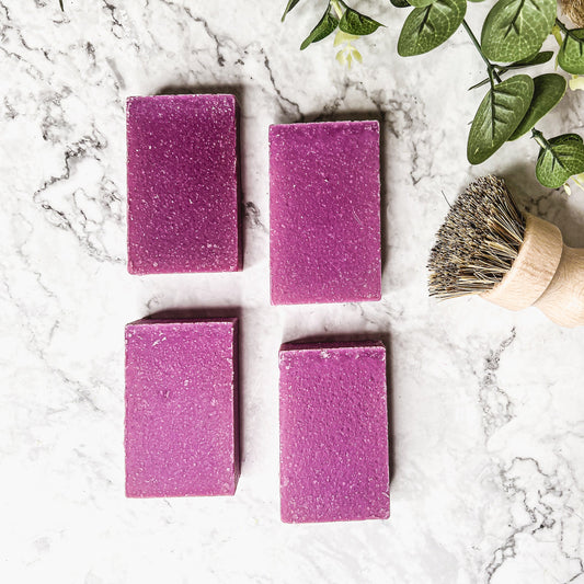 Patchouli Raspberry Soap – Handmade, Organic, Cold-Pressed Exfoliating Bar