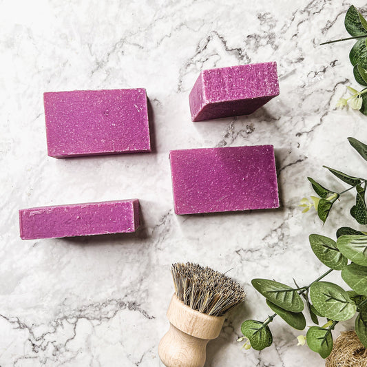 Patchouli Raspberry Soap – Handmade, Organic, Cold-Pressed Exfoliating Bar